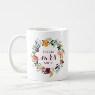 Caneca De Café Sra. laranja do planeamento do casamento da flor