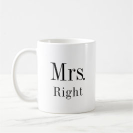 Caneca De Café Sra. Right e Sra. Always Right Wife