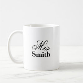 Caneca De Café Sra Seu Nome