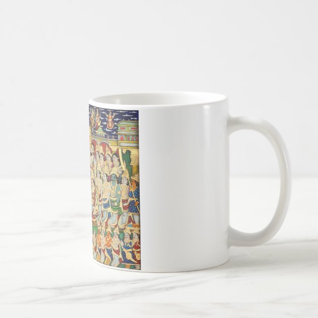 CANECA DE CAFÉ SRI DE PINTURA INDIANO RAMA DURBAR (Direita)
