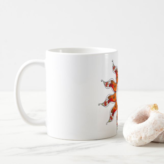Caneca De Café Sri Lanca Design tradicional (Com Donut)