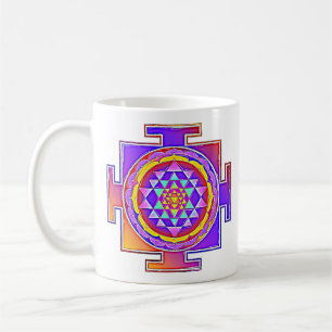 Caneca De Café Sri Yantra - Símbolo hinduísmo Design 1
