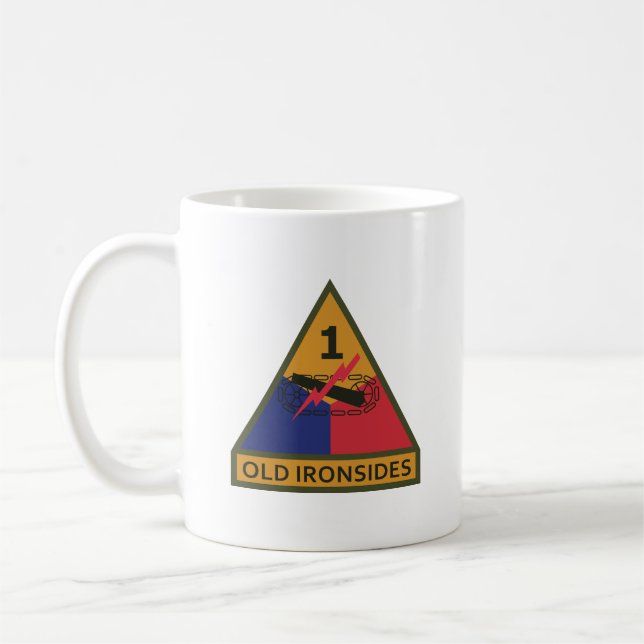 Caneca De Café SSI - Divisão blindada de 1 rua com fita de nome (Esquerda)