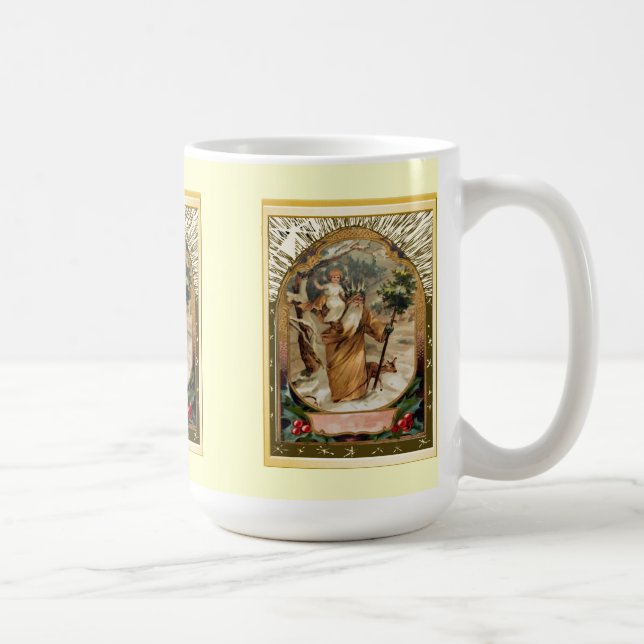 Caneca De Café St Christopher que leva a criança Jesus (Direita)