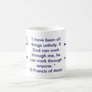 Caneca De Café St Francis de citações de Assisi