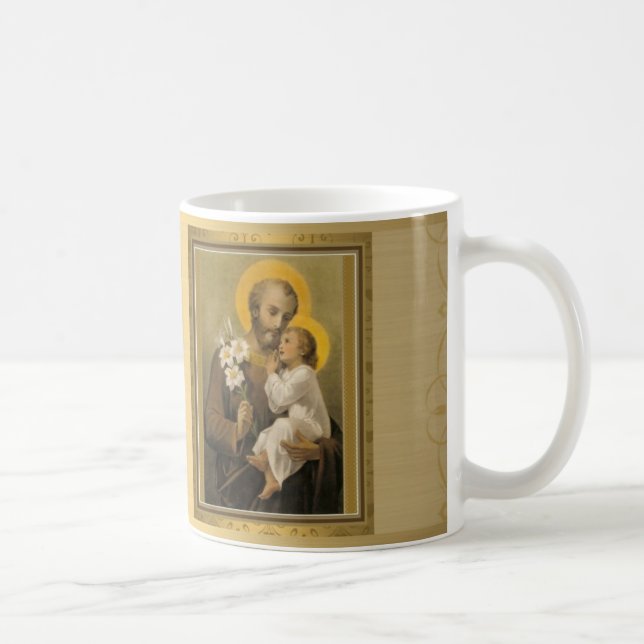 Caneca De Café St Joseph com criança Jesus (Direita)