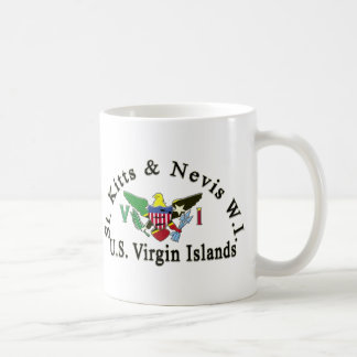 Caneca De Café St. Kitts e Nevis/E.U. Virgin Islands