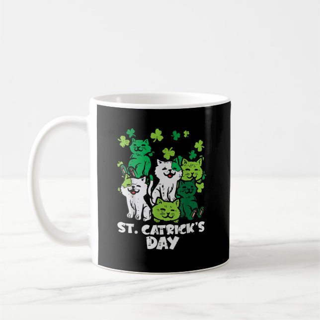 Caneca De Café St Patricks Catricks Day Cats Saint Pattys (Esquerda)