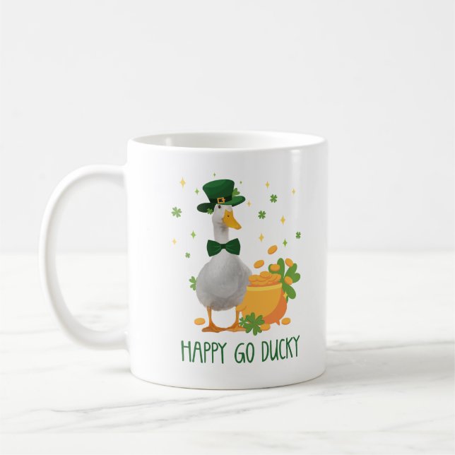 Caneca De Café St. Patricks Happy Go Ducky (Esquerda)