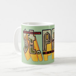 Caneca De Café St Paul Retro Greeting Mug