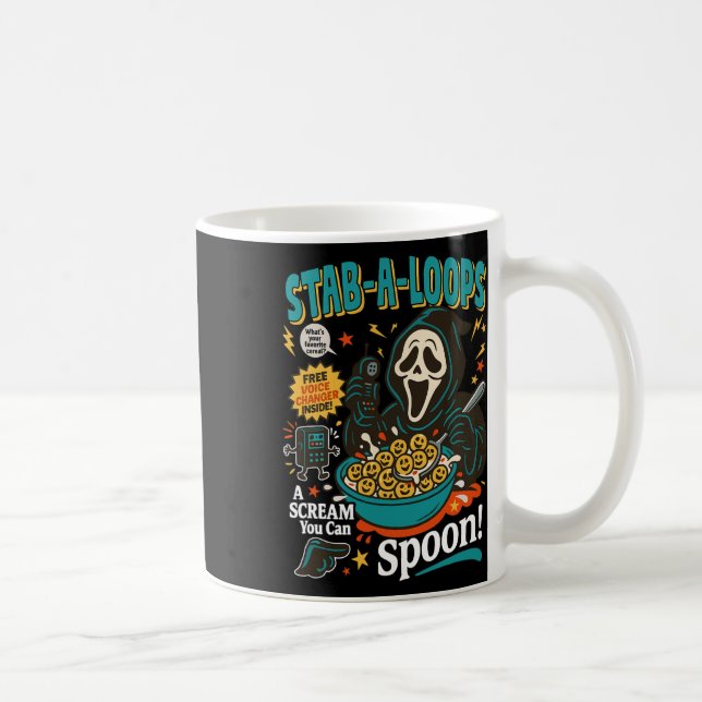 Caneca De Café Stab-a-loops Horror Cereal Box Halloween Killer Br (Direita)