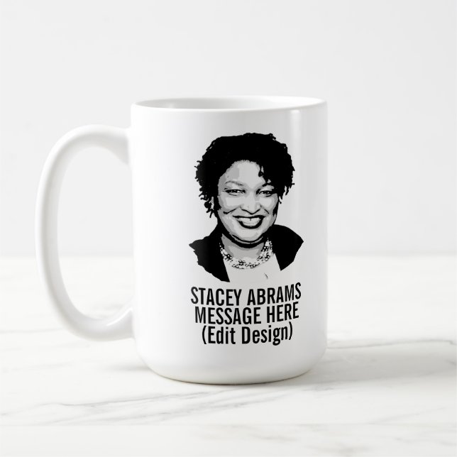 Caneca De Café Stacey Abrams Personalizado (Esquerda)