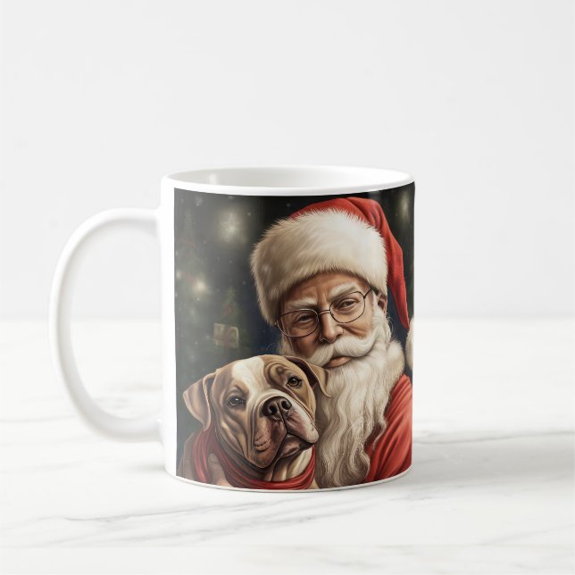 Caneca De Café Staffordshire Americana no Natal do Papai Noel (Esquerda)