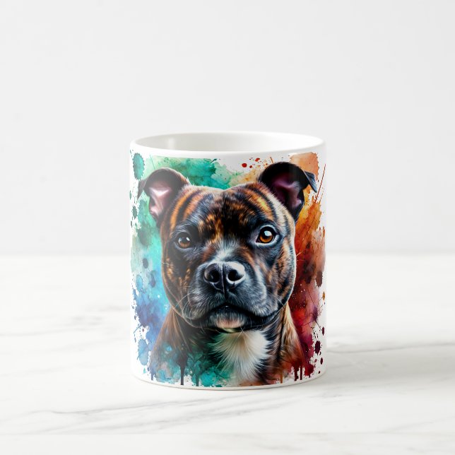 Caneca De Café 🐾 Staffordshire Bull Terrier 🐾 (Centro)