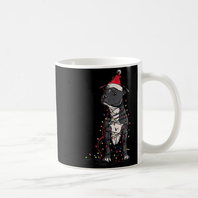 Caneca De Café Staffordshire Bull Terrier Christmas Graphics Dog  (Direita)