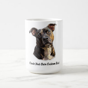 Caneca De Café Staffordshire Bull Terrier Crie Seu Próprio Texto