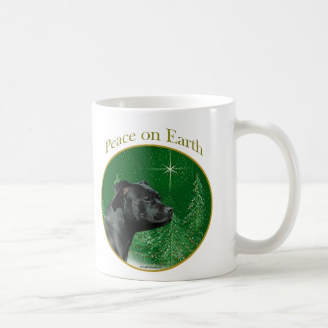 Caneca De Café Staffordshire Bull Terrier Peace (Direita)