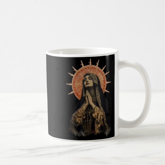Caneca De Café Stained Gl Prayer Faith  (Direita)