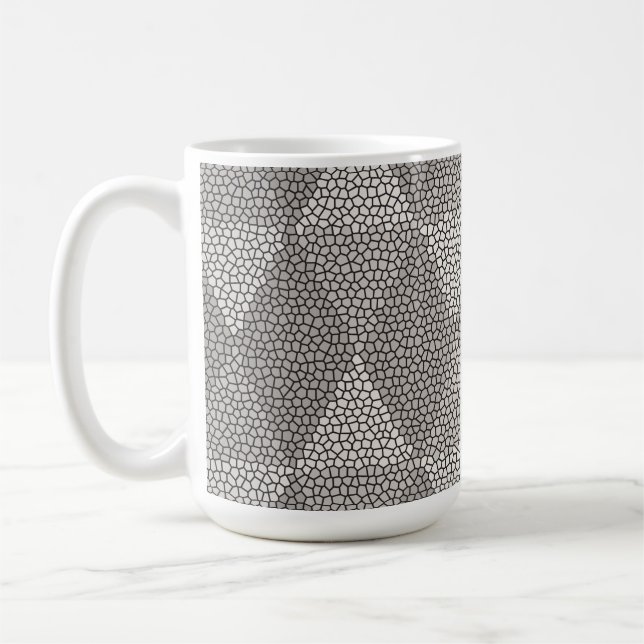 Caneca De Café Stained Glass Silver Diamond Pattern (Esquerda)