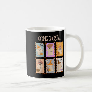 Caneca De Café Stal Service Stamp Ghost Halloween Mail Lady Stwom