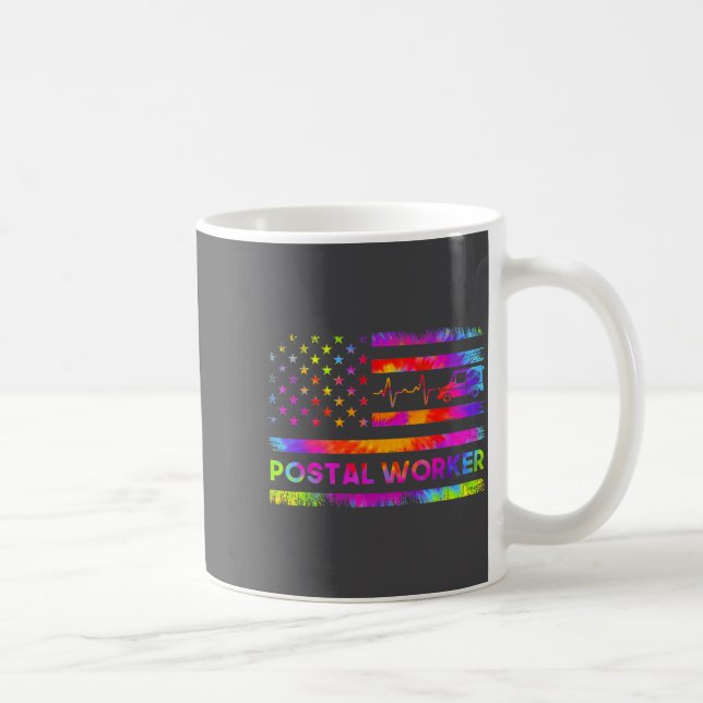Caneca De Café Stal Worker Tie Dye Proud Mail Carrier Mail Lady P (Direita)