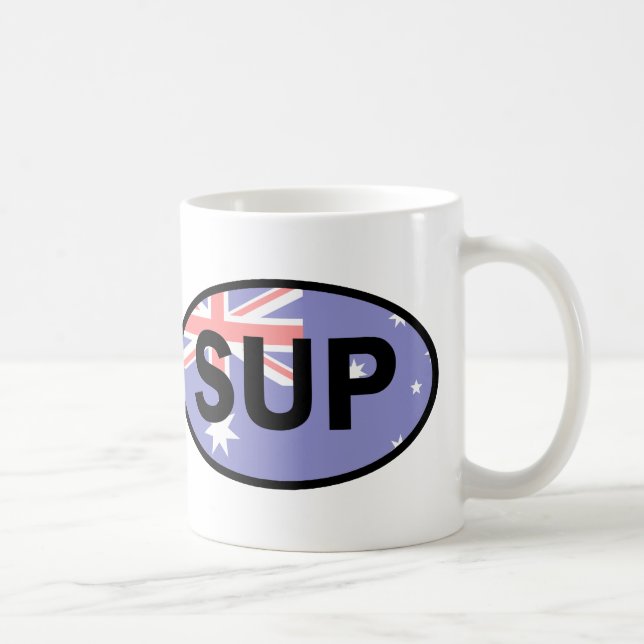 Caneca De Café Standup Paddleboard Austrália Sinalizador (Direita)