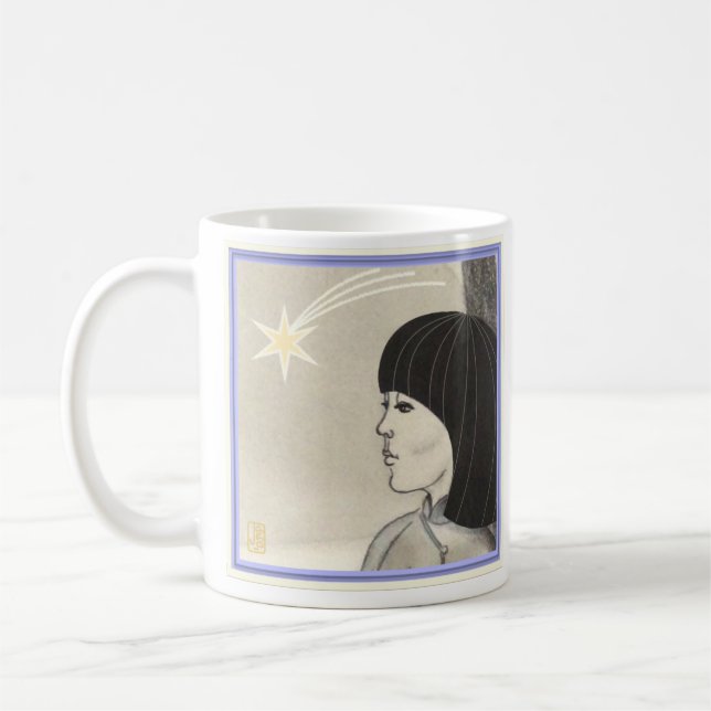 Caneca De Café Star Girl White 11 oz (Esquerda)