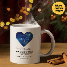 Caneca De Café Star Map Mug Personalizado: A Noite Que Nos Encont