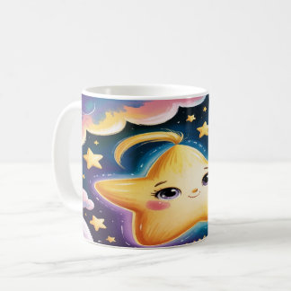 Caneca De Café Star Mug Design – Minimalist Celestial Cup Art