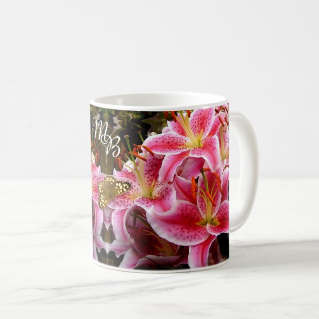 Caneca De Café "Stargazer" Lily Monograma (Frente Esquerda)