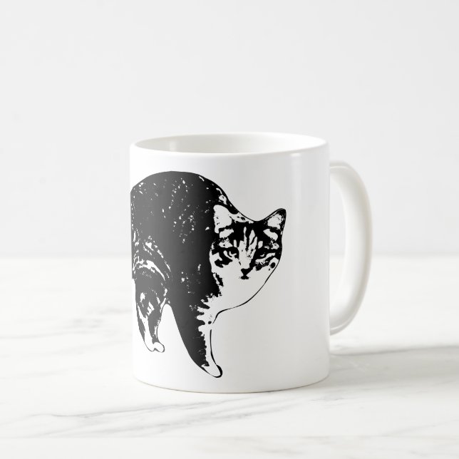 Caneca De Café Starglow Tabby Peek (Frente Esquerda)