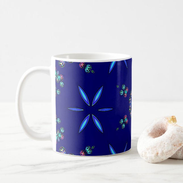 Caneca De Café Starlit Kaleidoscope (Com Donut)