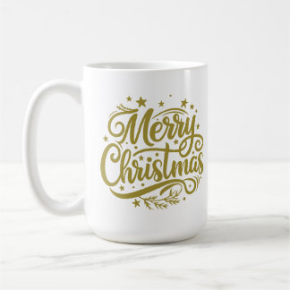 Caneca De Café Starry Merry Christmas Greeting