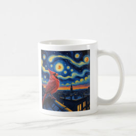 Caneca De Café Starry Night com Cardinal de Norte