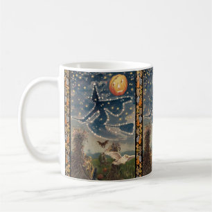 Caneca De Café Starry Night Halloween   Simples