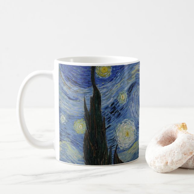 Caneca De Café "Starry Night" por Van Gogh (Com Donut)