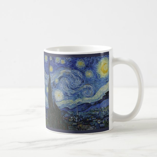 Caneca De Café Starry Night por Vincent van Gogh - 1889 (Direita)