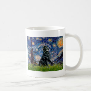 Caneca De Café Starry Night - Retriever Revestido Plano 2