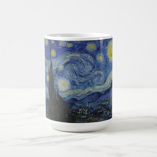Caneca De Café Starry Night, Van Gogh, famosa pintura (Centro)