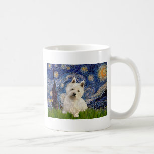 Caneca De Café Starry Night - Westie 1
