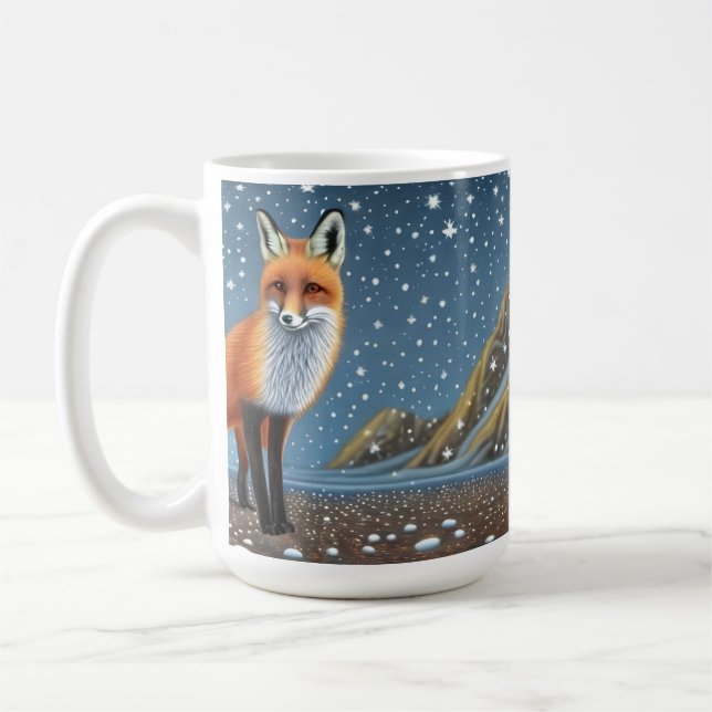 Caneca De Café Starry Starry Night Storybook Fox (Esquerda)