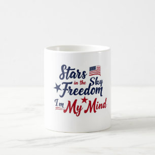Caneca De Café Stars in Sky Freedom Mug - Patriótico Elegante