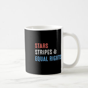 Caneca De Café Stars Stripes e Igualdade de Direitos 4 de julho