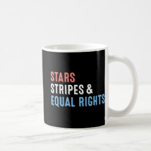 Caneca De Café Stars Stripes e Igualdade de Direitos 4 de julho