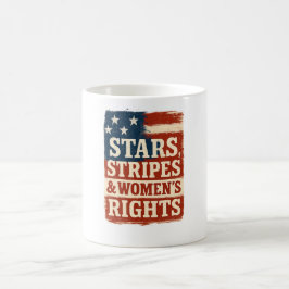 Caneca De Café Stars, Stripes & Women’s Rights Distressed Flag