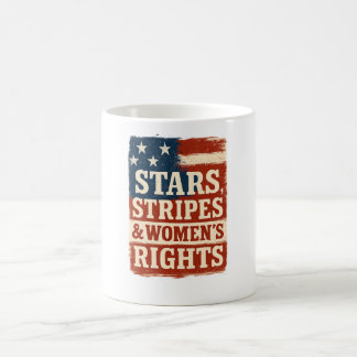 Caneca De Café Stars, Stripes & Women’s Rights Distressed Flag