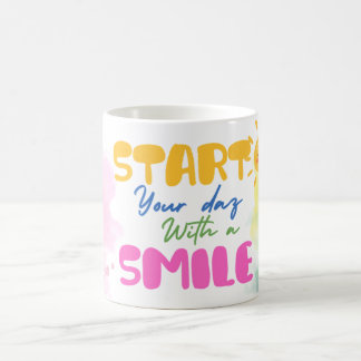 Caneca De Café Start Your Day with a Smile – Cute 