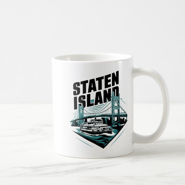Caneca De Café Staten Island New York Ferry _1  (Direita)