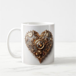 Caneca De Café Steampunk Elegant Clockwork Gear Heart