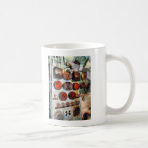 Caneca De Café Steampunk - Medidores na Sala de Máquinas